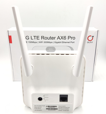 راوتر Olax AX6 Pro 4G CPE واي فاي أبيض خارجي LTE CPE Cat4 300 ميجابت في الثانية