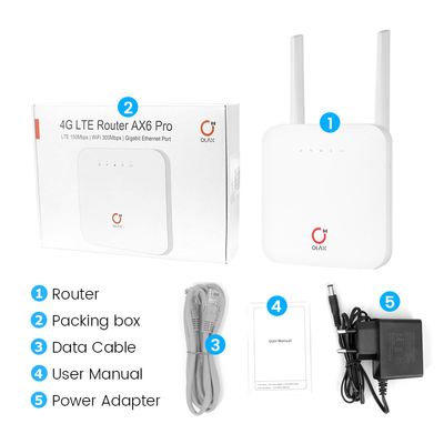 OLAX AX6 PRO 4G Mini CPE WiFi Router 4000mah Battery Power Modem TTL / IMEI